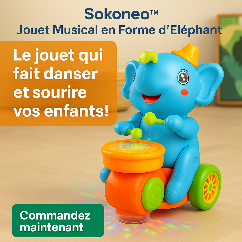 Sokoneo™ Jouet Musical Éléphant Tambour_ML