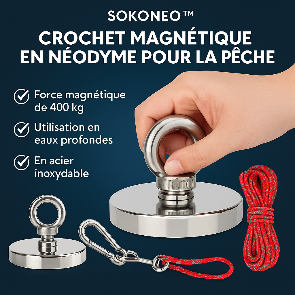 Sokoneo™ Crochet Magnétique en Néodyme pour la Pêche_ML