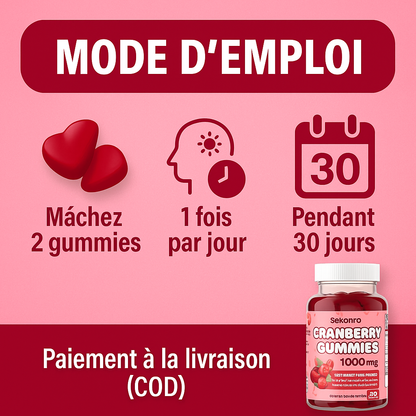 Sokoneo™ Cranberry Gummies – 1000 mg