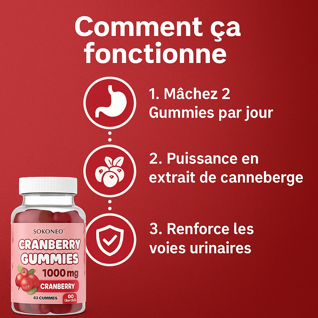 Sokoneo™ Cranberry Gummies – 1000 mg