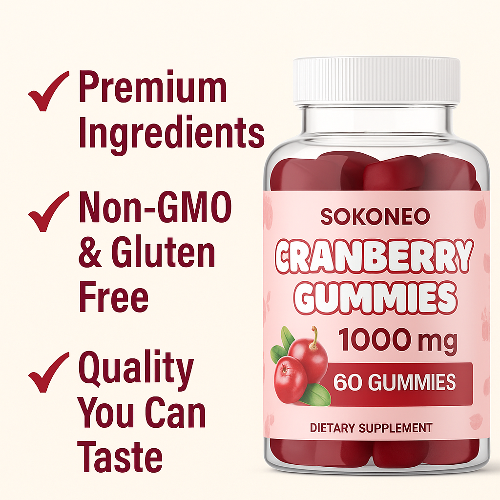 Sokoneo™ Cranberry Gummies – 1000 mg
