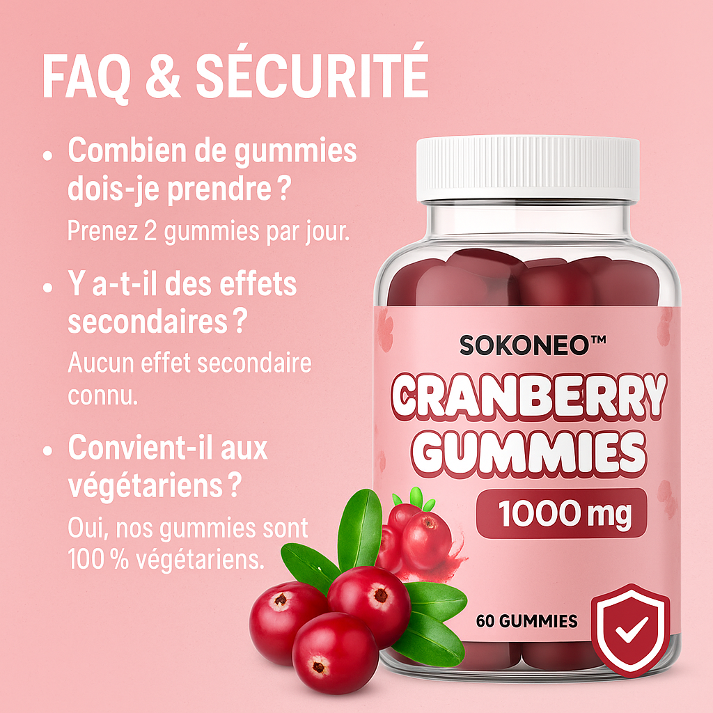 Sokoneo™ Cranberry Gummies – 1000 mg