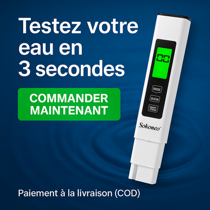 Sokoneo™ Testeur d’eau numérique TDS 4-en-1