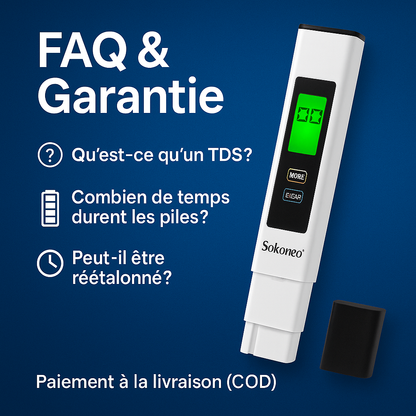 Sokoneo™ Testeur d’eau numérique TDS 4-en-1