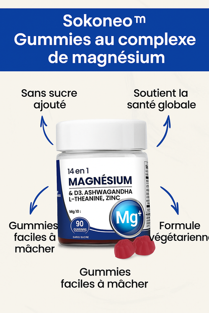 Sokoneo™ Gummies au Complexe de Magnésium 14 en 1_GN