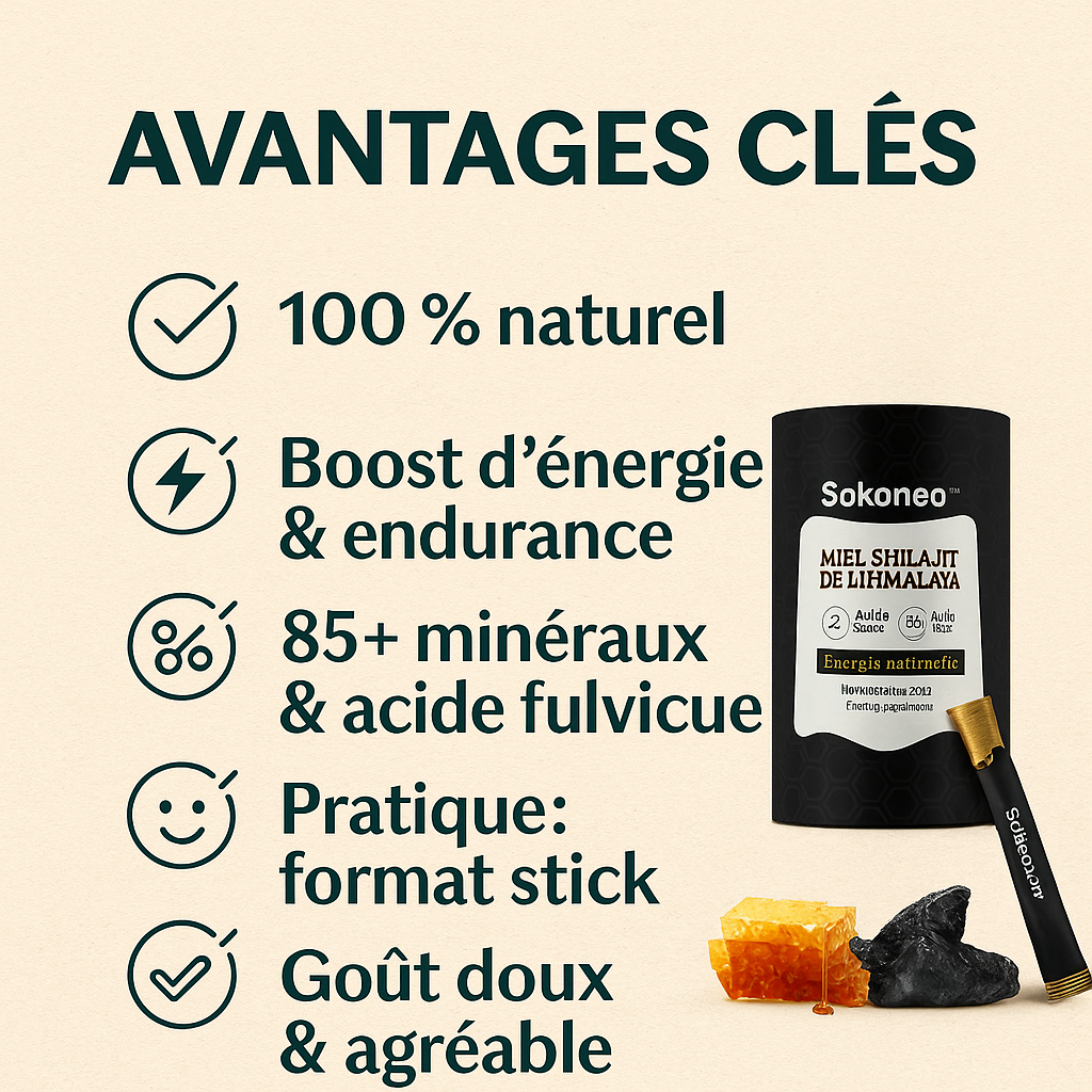 Sokoneo™ Miel Shilajit de l’Himalaya – 30 sticks_GN